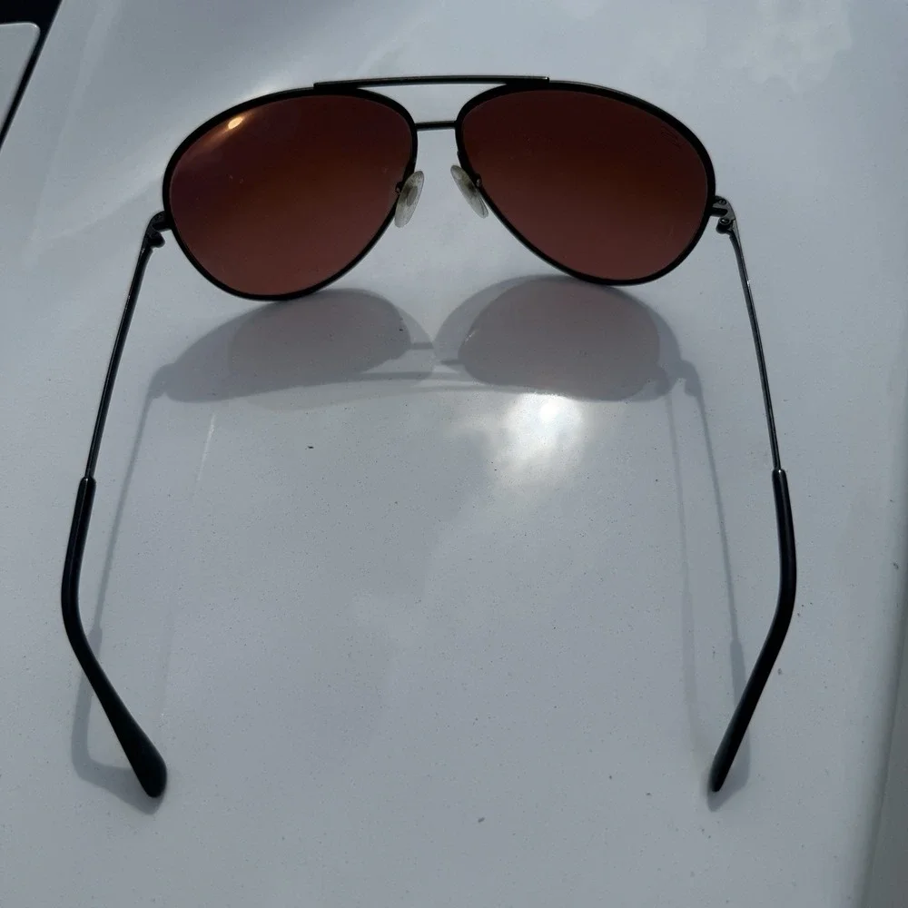 Vintage SERENGETI DRIVERS LARGE AVIATOR 5222 Black Metal Sunglasses JAPAN